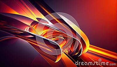 Gold and Red cross Colors of â€‹â€‹Energy Beams with Glowing Energy Explosion Effect AI Generative Stock Photo